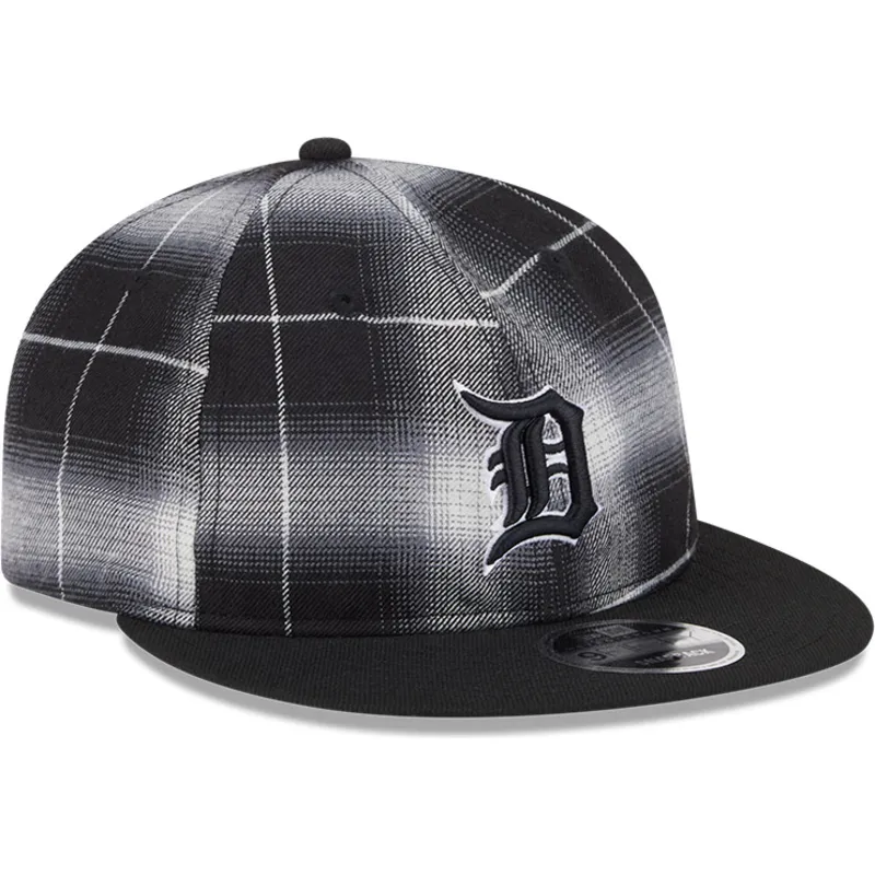 gorra-plana-negra-snapback-9fifty-retro-crown-plaid-de-detroit-tigers-mlb-de-new-era