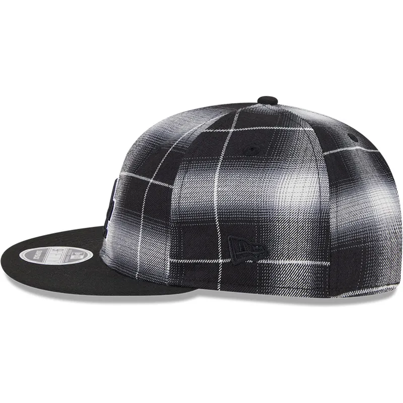 gorra-plana-negra-snapback-9fifty-retro-crown-plaid-de-los-angeles-dodgers-mlb-de-new-era