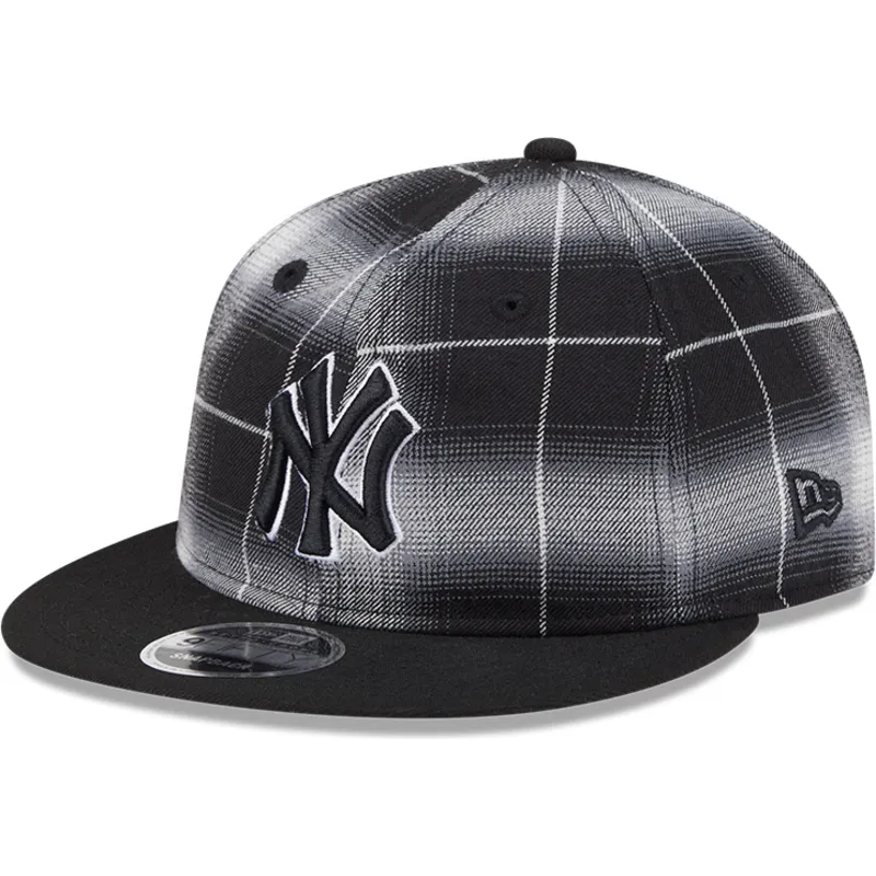 new-era-new-york-yankees-mlb-9fifty-retro-crown-plaid-svart-snapback-flat-keps