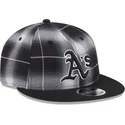 svart-platt-skarmkeps-snapback-9fifty-retro-crown-plaid-oakland-athletics-mlb-fran-new-era
