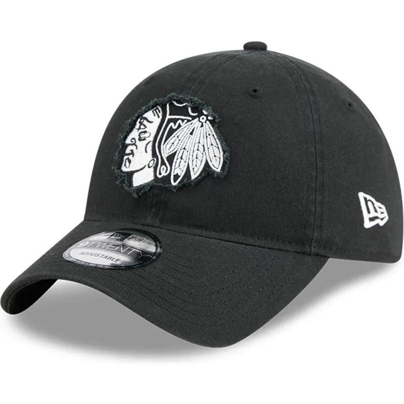gorra-curva-negra-ajustable-9twenty-stamp-de-chicago-blackhawks-nhl-de-new-era