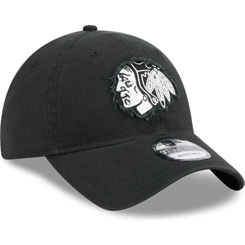 gorra-curva-negra-ajustable-9twenty-stamp-de-chicago-blackhawks-nhl-de-new-era