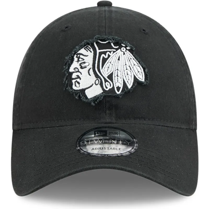 gorra-curva-negra-ajustable-9twenty-stamp-de-chicago-blackhawks-nhl-de-new-era