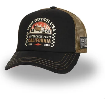 Von Dutch CREW25 Black and Brown Trucker Hat