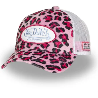 Čepice zaoblená žádné zvíře leopardí snapback rosa PSA P Von Dutch