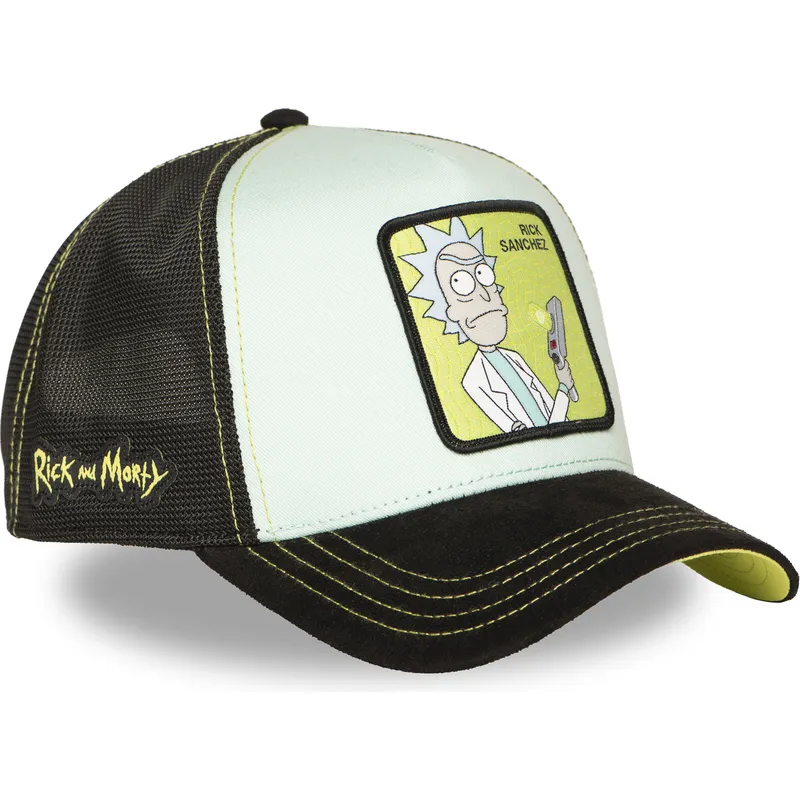 capslab-rick-y-morty-rem6-gun-rick-sanchez-bla-och-svart-truckerkeps