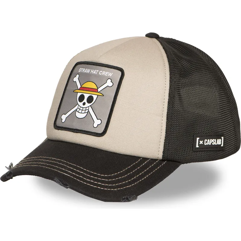 beige-och-svart-truckerkeps-straw-hat-pirates-op6-str-one-piece-fran-capslab