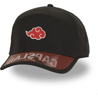 Čepice zaoblená černá nastavitelný pásek NS5 AKA Akatsuki Naruto Capslab