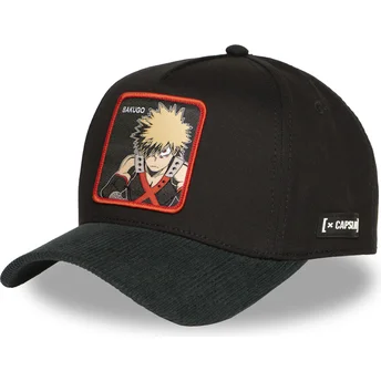 Svart och grön böjd snapback-keps Katsuki Bakugo MHA2 BAK My Hero Academia från Capslab