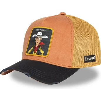 Trucker-Cap orange und schwarz Lucky Luke LCK2 LOB von Capslab
