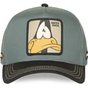 grune-und-schwarze-gebogene-snapback-kappe-daffy-duck-loo12-daf2-looney-tunes-von-capslab