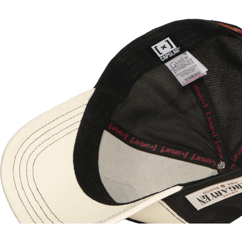 gorra-trucker-beige-y-negra-casa-targaryen-fire-and-blood-got-tar-juego-de-tronos-de-capslab