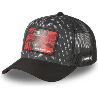 Svart trucker-keps Dracarys Fire And Blood GOT BLO Game of Thrones från Capslab