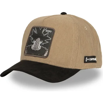 Καπέλο καμπύλο καφέ και μαύρο snapback Son Goku DBS7 UNI Dragon Ball από Capslab