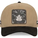 braune-und-schwarze-gebogene-snapback-kappe-son-goku-dbs7-uni-dragon-ball-von-capslab