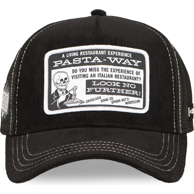 schwarze-trucker-cap-pasta-way-btj-pas-beetlejuice-von-capslab