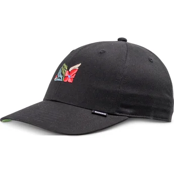 Svart justerbar kurvad keps M-Flowers från Djinns
