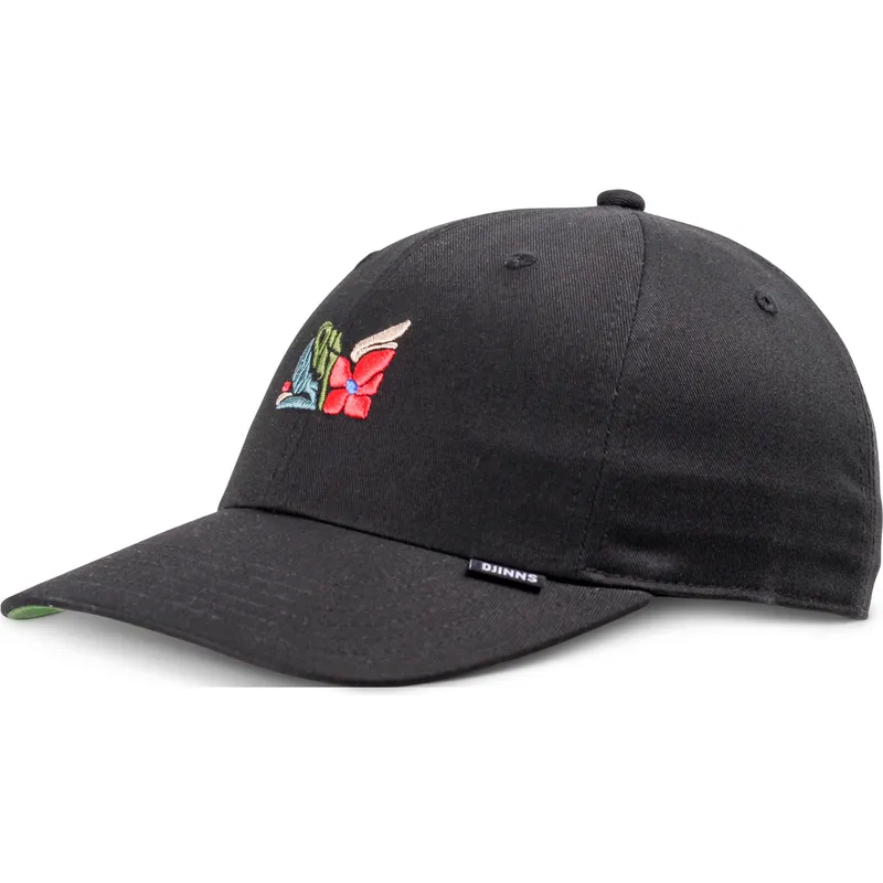svart-justerbar-bojd-keps-m-flowers-fran-djinns