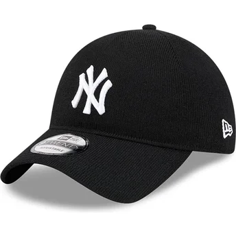 Justerbar svart böjd keps 9TWENTY Merino Wool Yarn från New York Yankees MLB av New Era