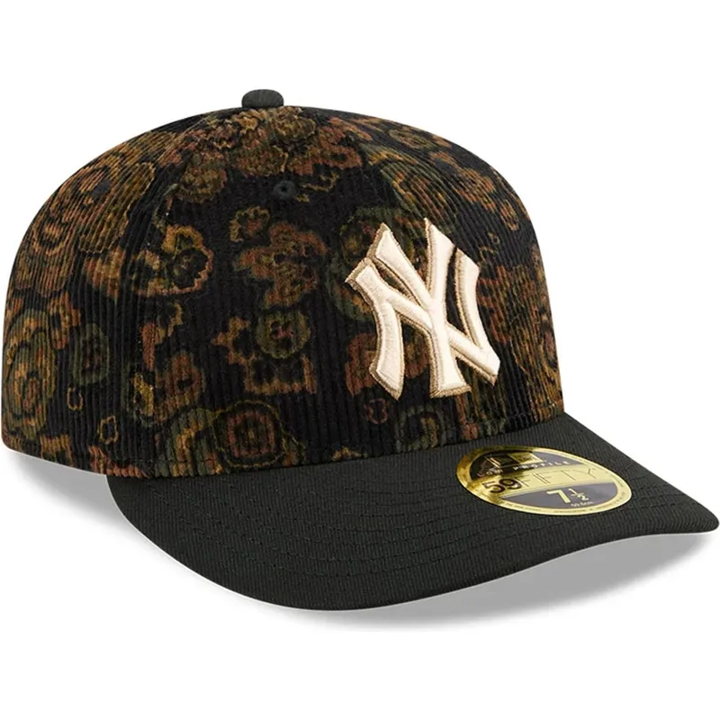cap-zaoblena-black-ajustada-59fifty-low-profile-floral-cord-three-looms-printed-corduroy-new-york-yankees-mlb-new-era cap-zaoblena-black-ajustada-59fifty-low-profile-floral-cord-three-looms-printed-corduroy-new-york-yankees-mlb-new-era