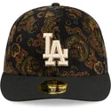 cepice-zaoblena-cerna-prilehava-59fifty-low-profile-floral-cord-three-looms-printed-corduroy-los-angeles-dodgers-mlb-new-era