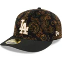 cepice-zaoblena-cerna-prilehava-59fifty-low-profile-floral-cord-three-looms-printed-corduroy-los-angeles-dodgers-mlb-new-era