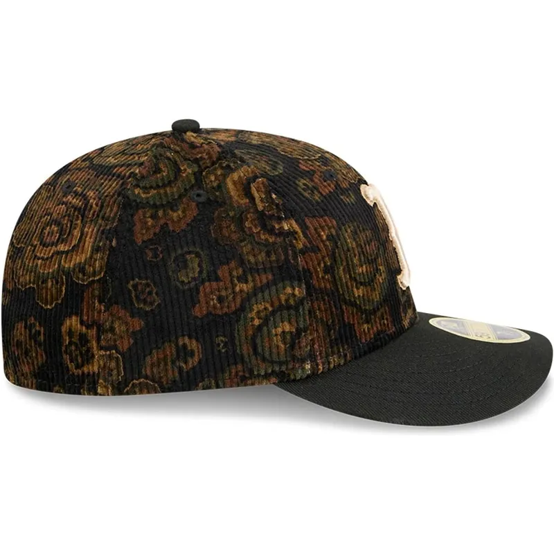 svart-bojd-keps-justerbar-59fifty-low-profile-floral-cord-three-looms-printed-corduroy-fran-boston-red-sox-mlb-av-new-era