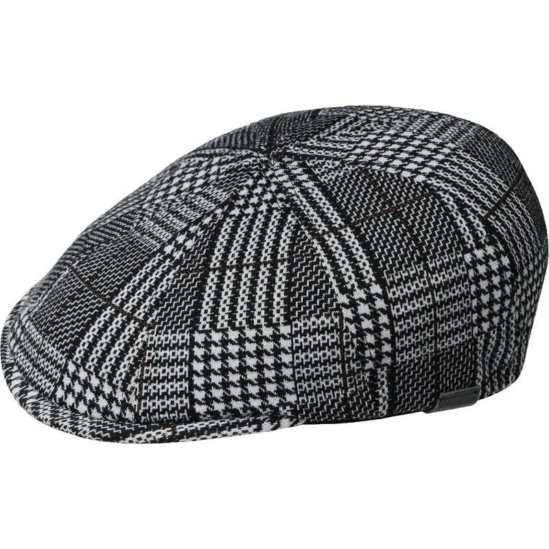 barety-cerna-pattern-flexfit-black-plaid-kangol