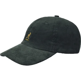 Čepice zaoblená zelená nastavitelný pásek Cord Baseball Forrester Kangol