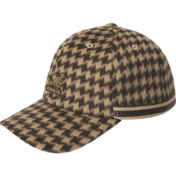 Čepice zaoblená hnědá nastavitelný pásek Block Zig Baseball Brown Kangol