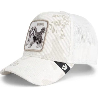Gorra trucker blanca perro Bestie Corduroy Camo The Farm de Goorin Bros.