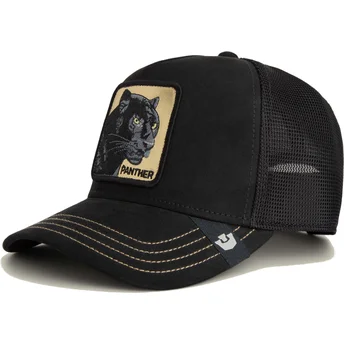 Čepice zaoblená žádné zvíře černá snapback pantera Panther Golden Suede The Farm The Farm de Goorin Bros.