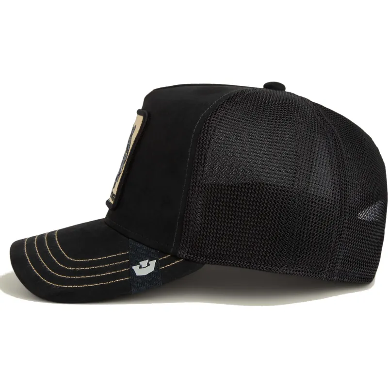 gorra-trucker-negra-pantera-panther-golden-suede-the-farm-de-goorin-bros