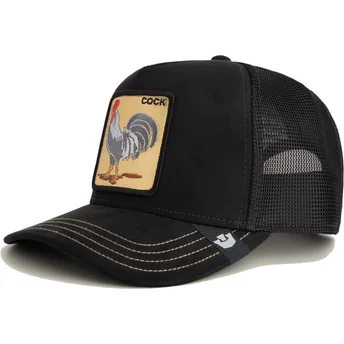 Čepice zaoblená černá snapback Cock Golden Suede The Farm Goorin Bros.