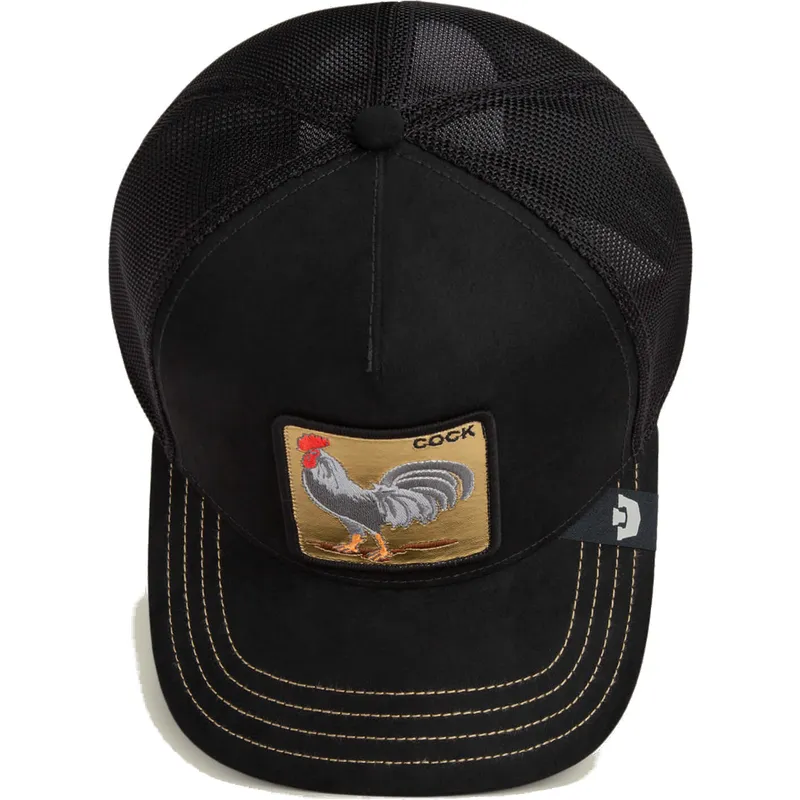 cepice-zaoblena-cerna-snapback-cock-golden-suede-the-farm-goorin-bros