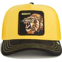 goorin-bros-the-farm-mighty-lion-suede-gelb-schwarze-trucker-kappe-mit-lowenmotiv