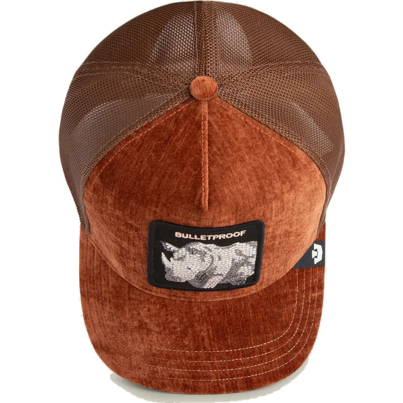gorra-trucker-marron-rinoceronte-bulletproof-iced-rhino-jewel-tones-the-farm-de-goorin-bros