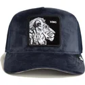 trucker-cap-marineblau-lowe-king-lion-velour-the-farm-von-goorin-bros