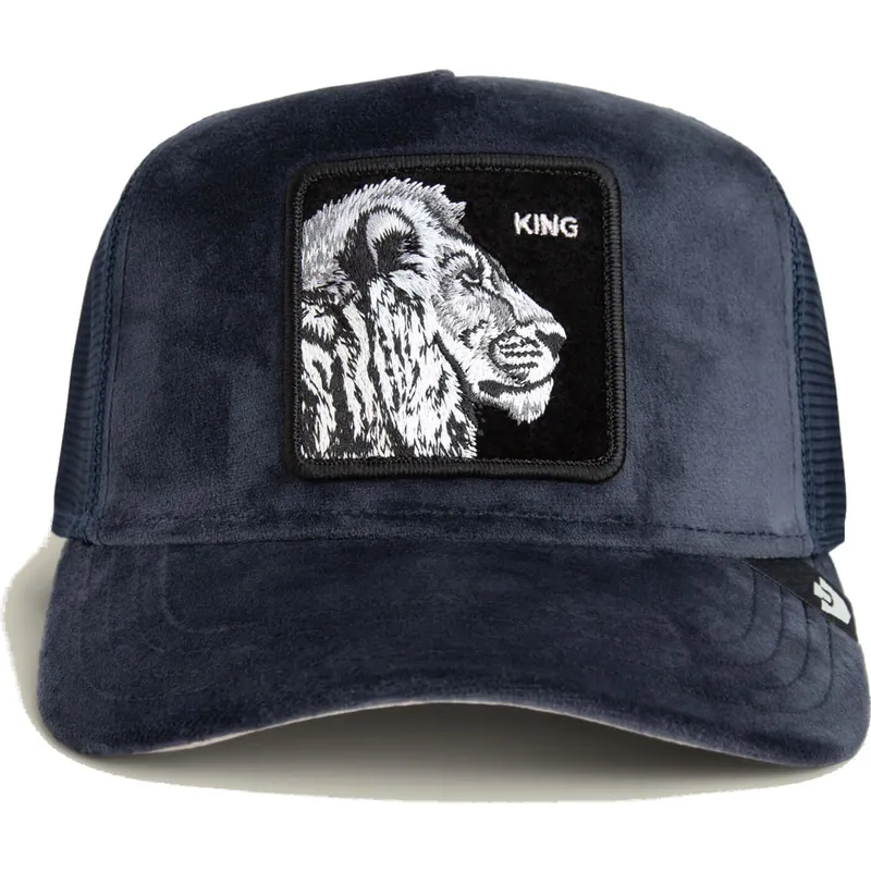 cepice-zaoblena-namornicka-modra-snapback-king-lion-velour-the-farm-goorin-bros