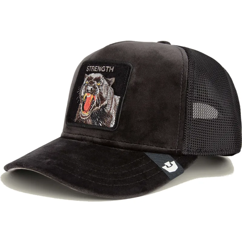 cepice-zaoblena-cerna-snapback-strength-panther-velour-the-farm-goorin-bros