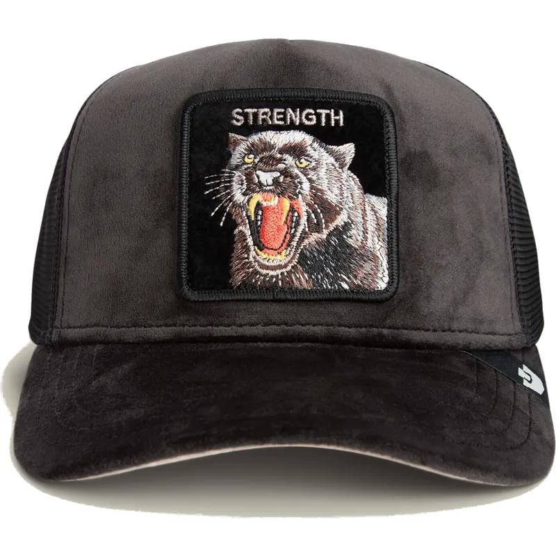 cepice-zaoblena-cerna-snapback-strength-panther-velour-the-farm-goorin-bros