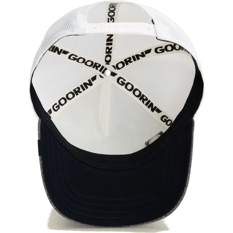trucker-cap-weiss-und-grau-hund-rottweiler-bad-boy-denim-the-farm-von-goorin-bros
