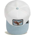gorra-trucker-blanca-y-azul-aguila-fly-high-denim-the-farm-de-goorin-bros