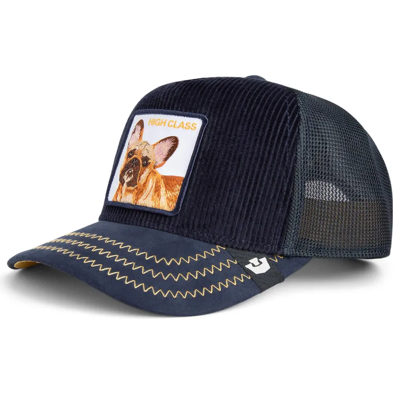 gorra-trucker-azul-marino-perro-bulldog-frances-high-class-remix-the-farm-de-goorin-bros