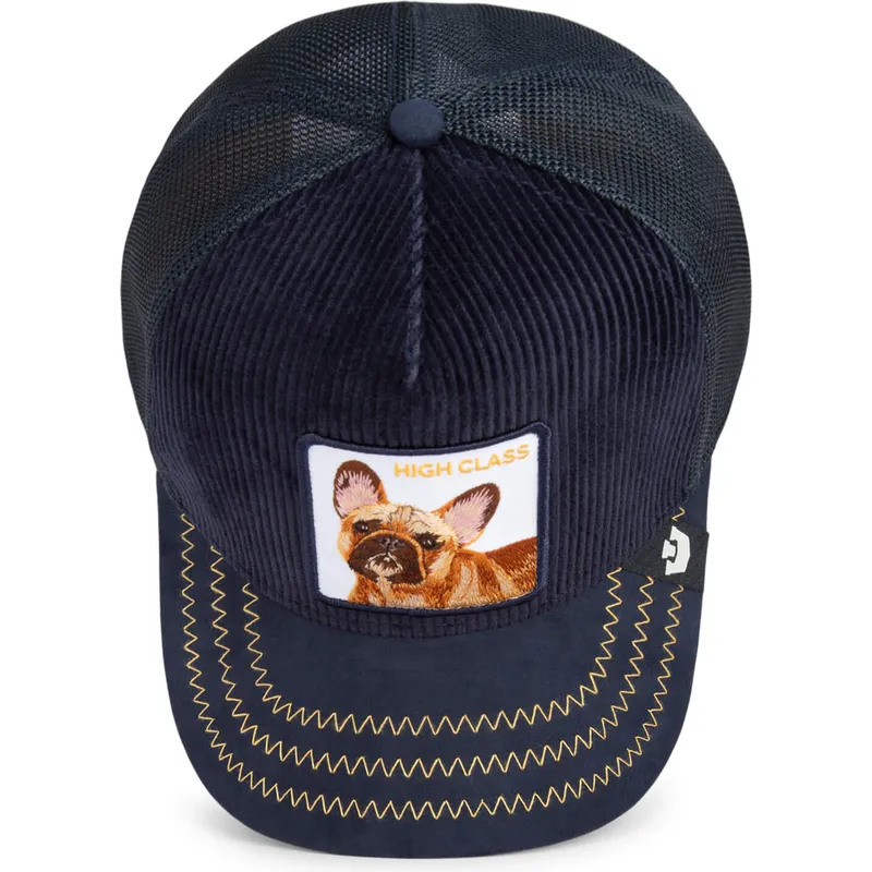 gorra-trucker-azul-marino-perro-bulldog-frances-high-class-remix-the-farm-de-goorin-bros