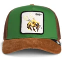 gorra-trucker-verde-y-marron-abeja-busy-remix-the-farm-de-goorin-bros