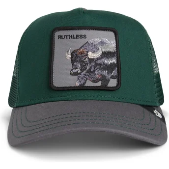 Grüne und graue Trucker-Kappe Buffalo Ruthless Two-Tone Buffalo Sport The Farm von Goorin Bros.
