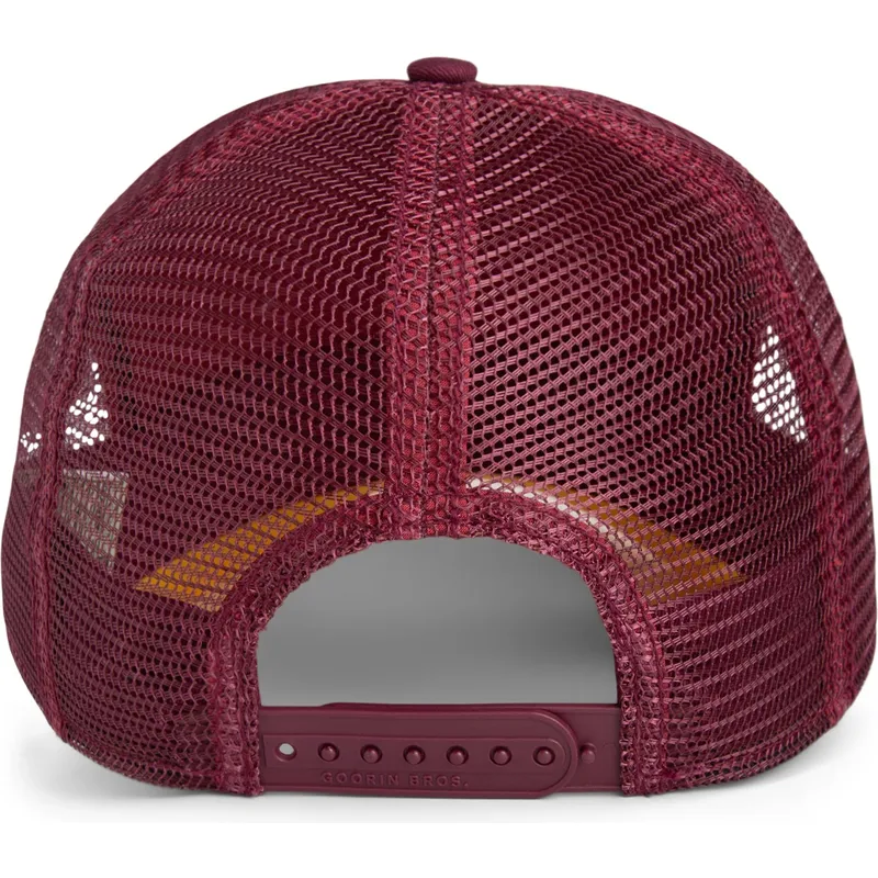 gorra-trucker-roja-y-amarilla-buho-the-real-talk-sport-the-farm-de-goorin-bros