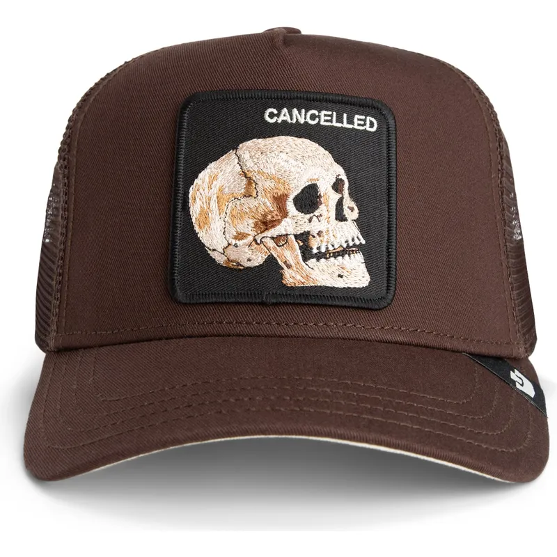 gorra-trucker-marron-calavera-the-cancelled-skull-grit-the-farm-de-goorin-bros