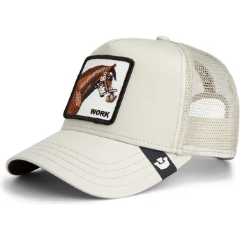 Gorra trucker blanca caballo Work Horse Grit The Farm de Goorin Bros.